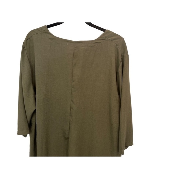 Casa Donna Plus Size Wide Leg Crop Pant Short Sleeve Top Set Rayon Linen XXL NWT - Picture 4 of 7